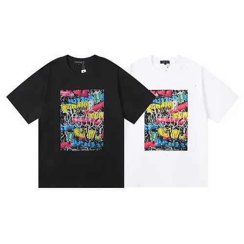 Pp Exaggerated Airbrushed Letter Print tee 2 colors