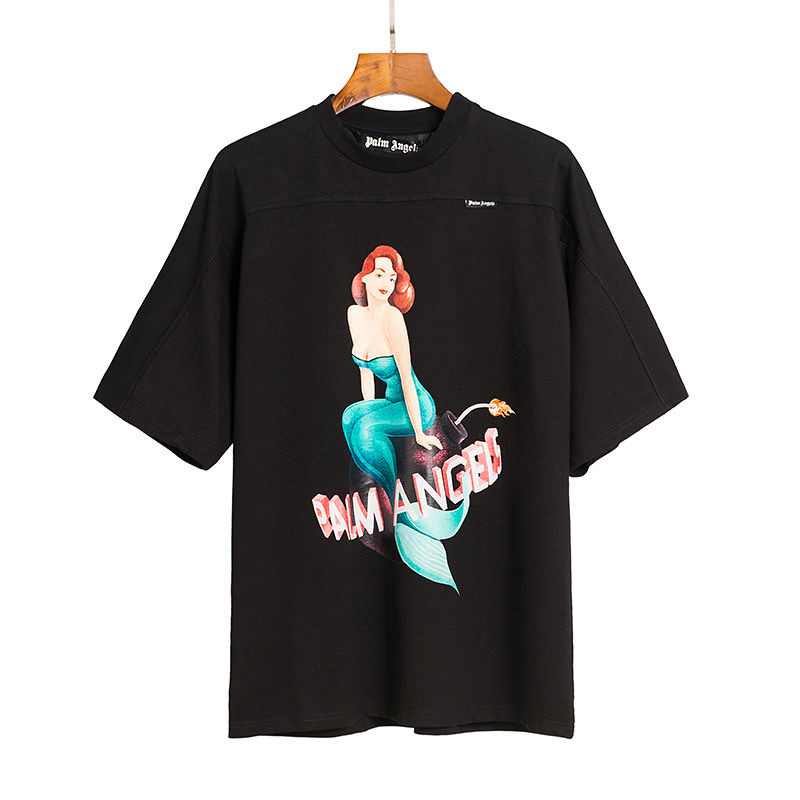 PA Mermaid Print Tee Black
