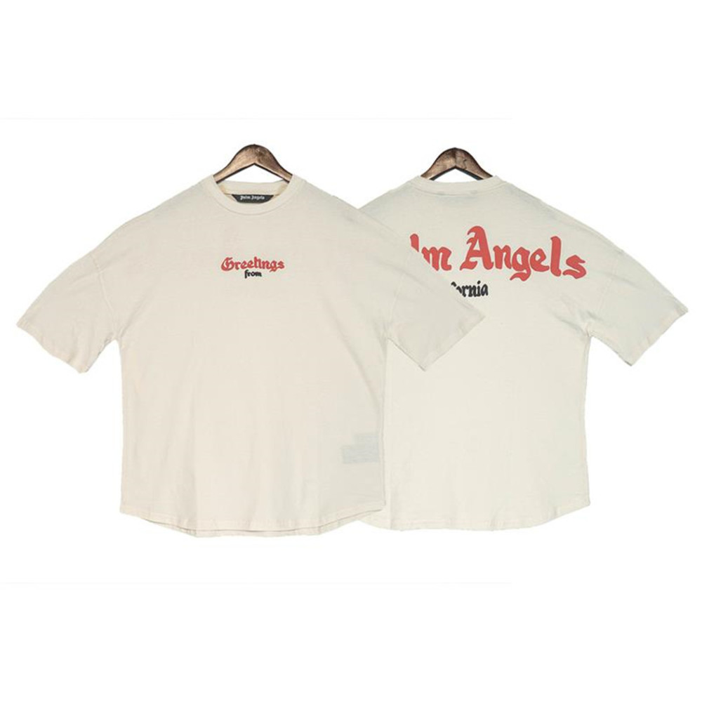 Palm Angels Greeting From California T-Shirt beige