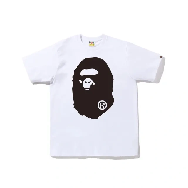 Bape A Bathing Ape Big Ape Logo T-Shirt Black White Khaki