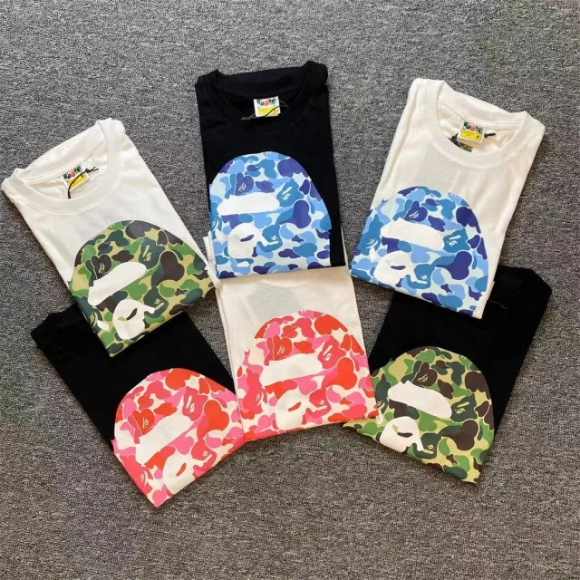 1:1 Quality Bape ABC Camo T-Shirt Black White