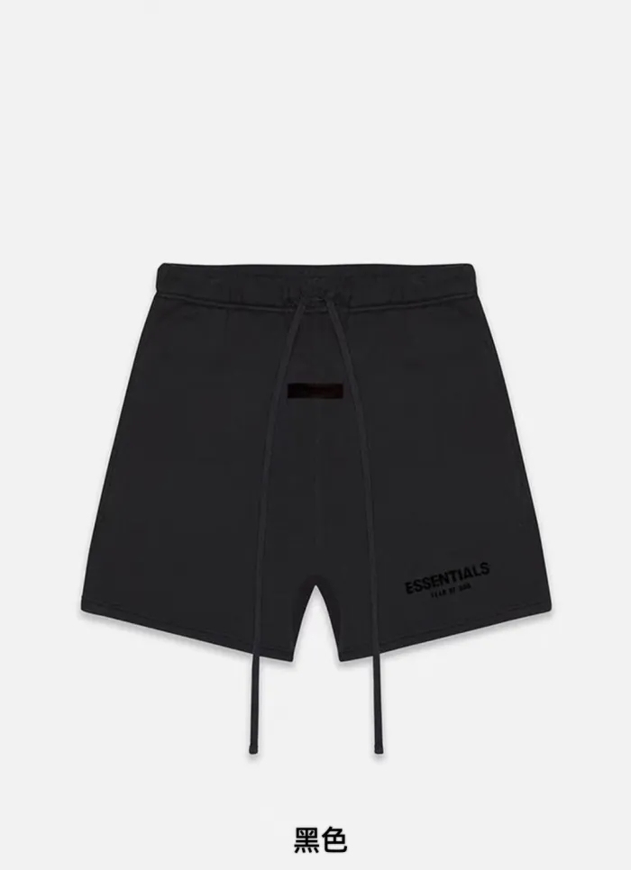 1:1 quality version Black flocking printed shorts