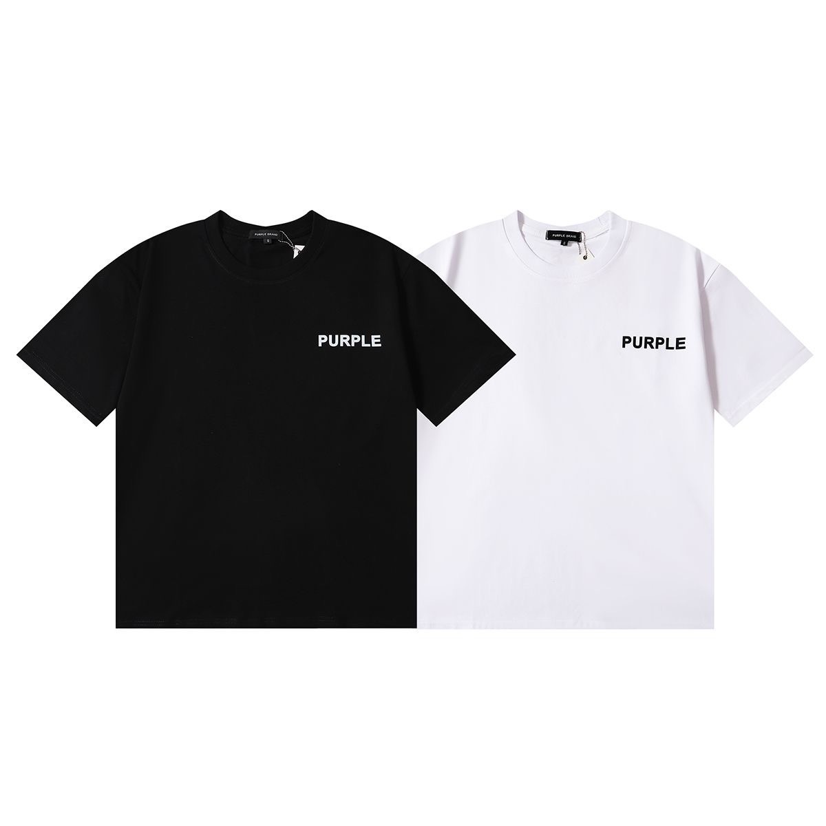 Purple Brand Simple Small Mark Tee Black White