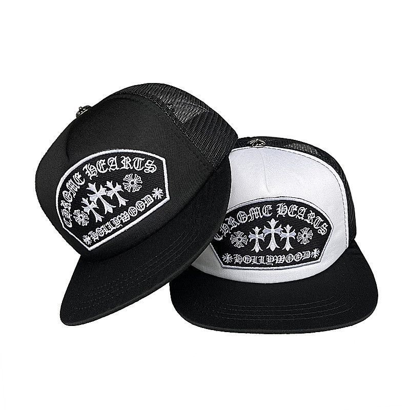 CH Three Crosses Cap Black White