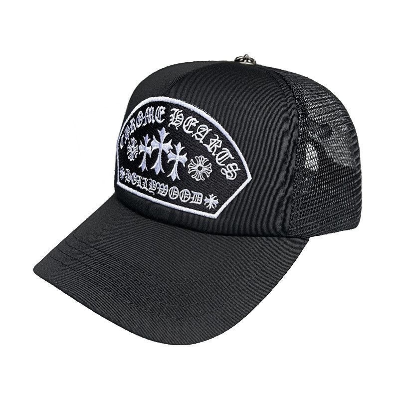CH Three Crosses Cap Black White