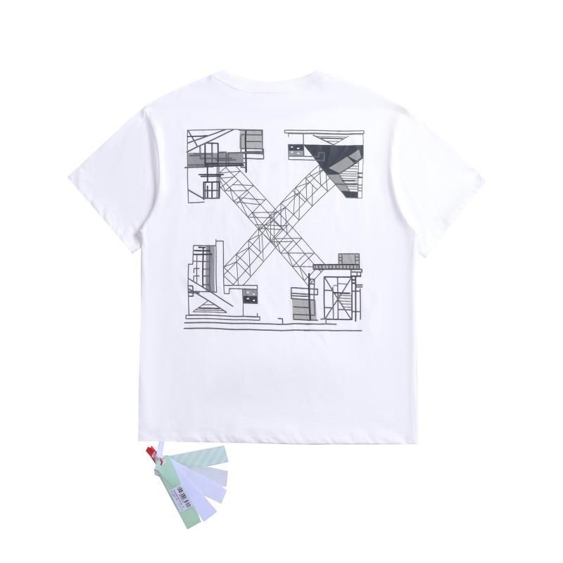 OW Back Step Arrow Tee Black White