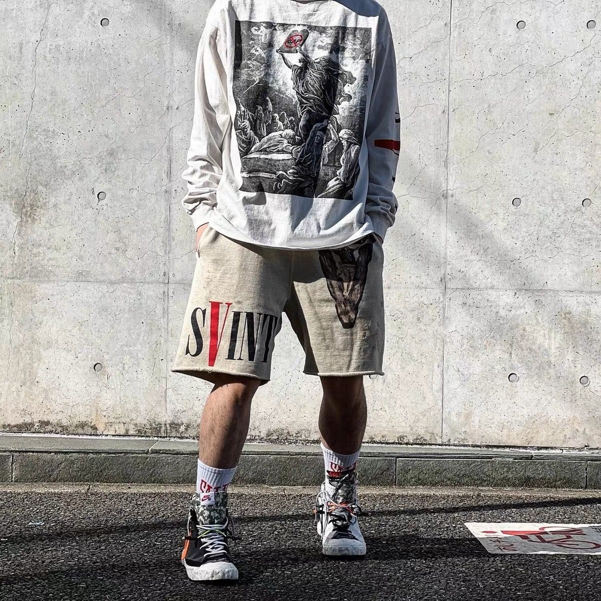 Saint Michael Vlone Shorts Beige