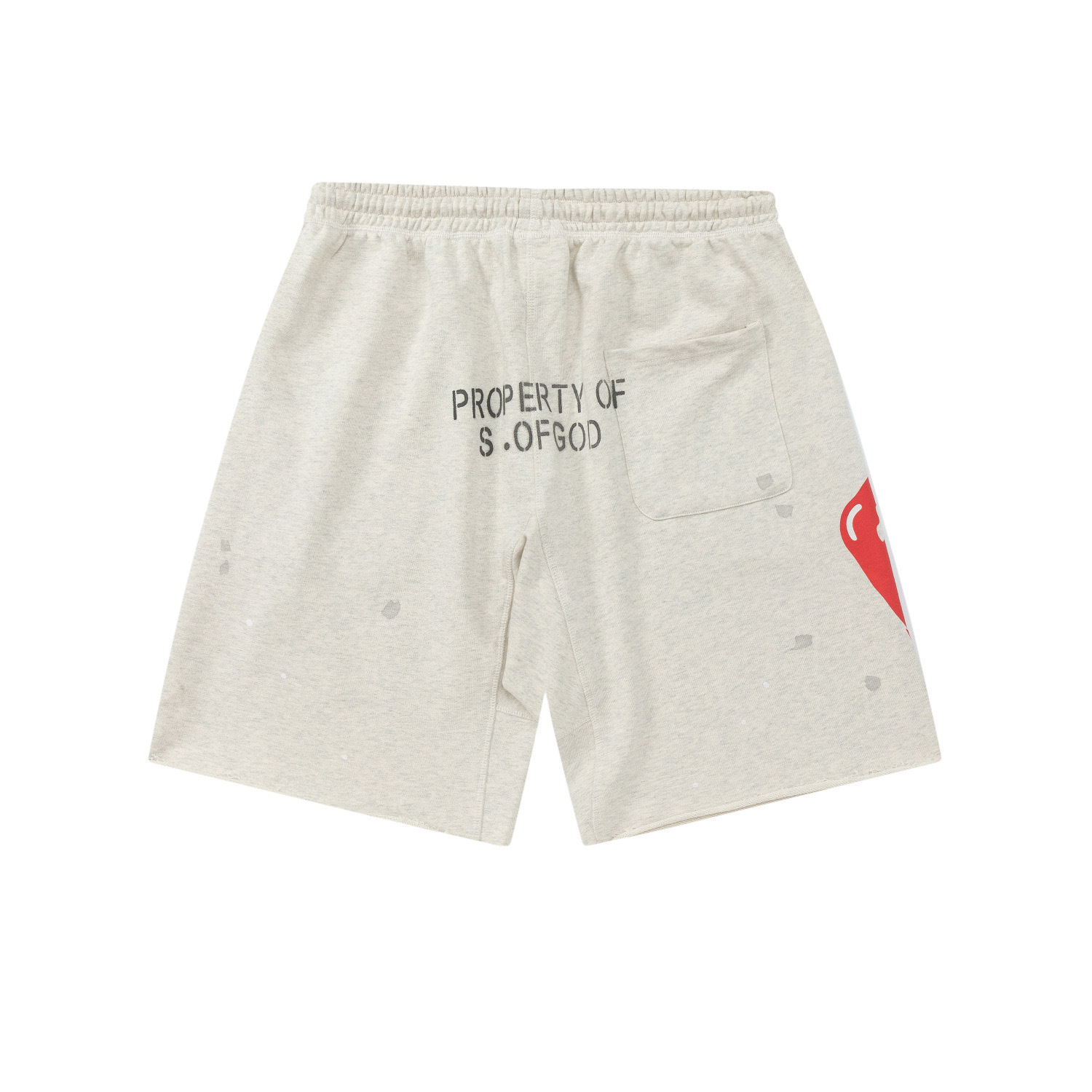Saint Michael Dissolve Love Shorts Grey