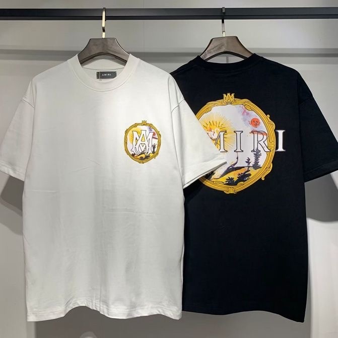 AM Circular View Tee Black White