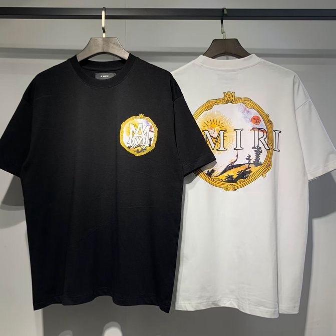 AM Circular View Tee Black White
