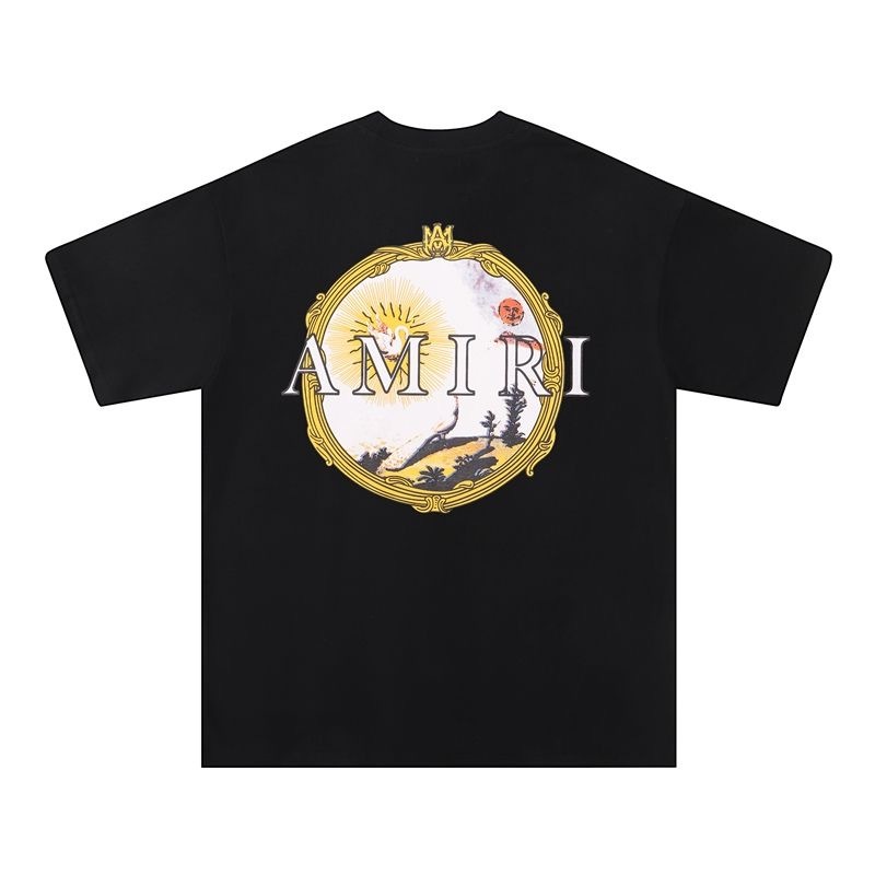 AM Circular View Tee Black White