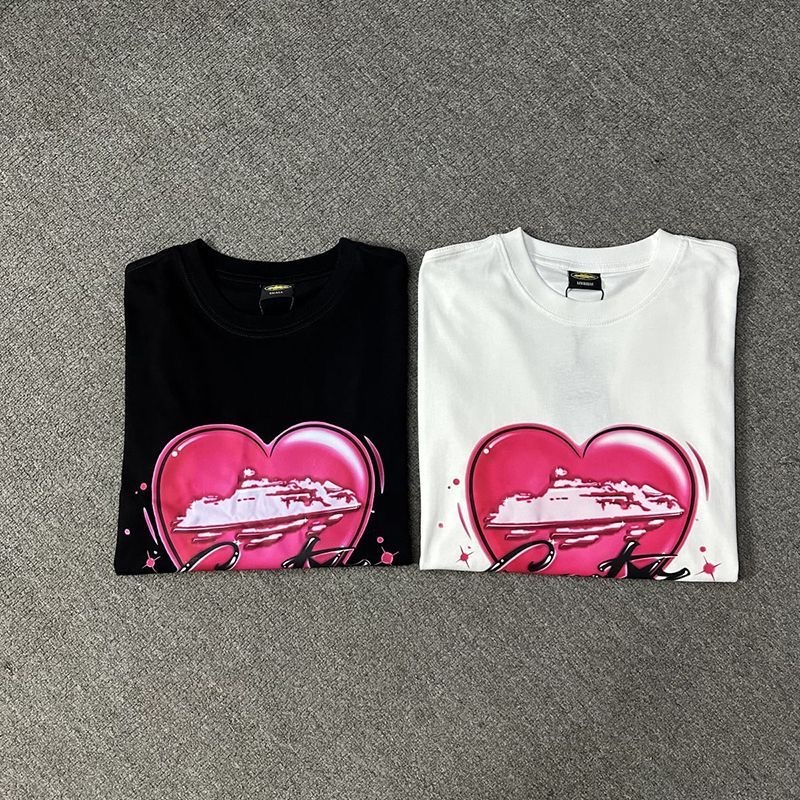 Corteiz Love Print Tee Black White