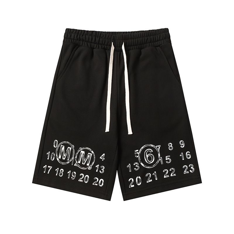 MM6 Digital Printed Shorts Black Beige