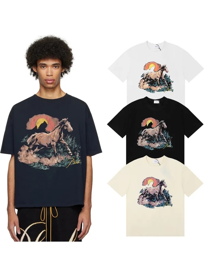 Rhude Stallion Sunset Print Tee 3 colors