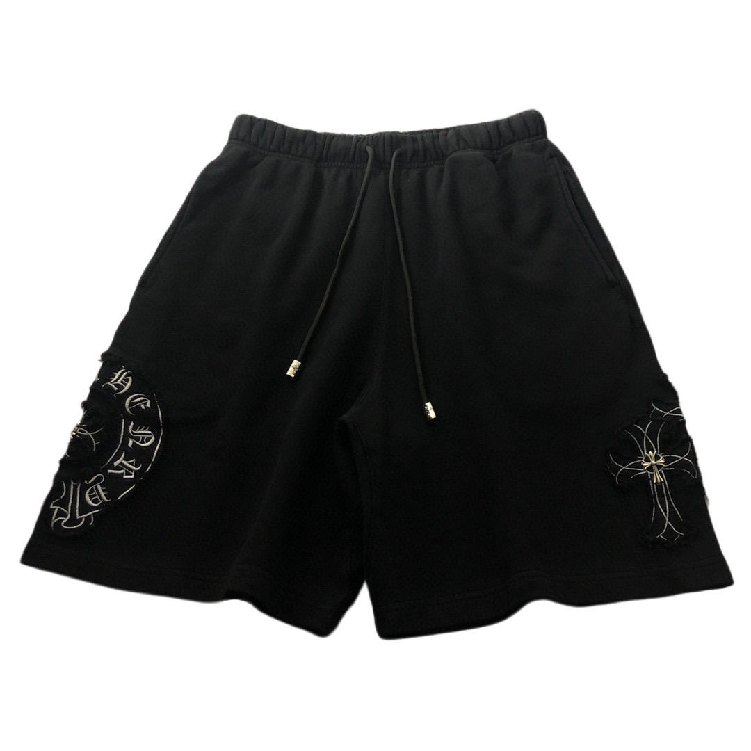 1:1 quality version Casual shorts with appliquéd embroidery
