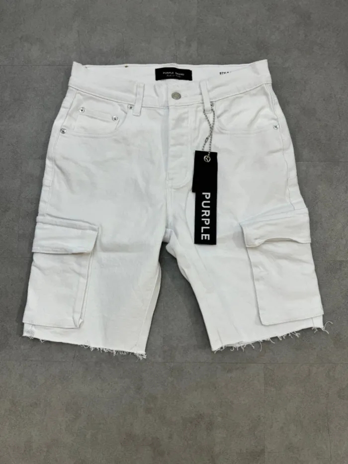 1:1 quality version Multi-Pocket Raw Edge Denim Shorts