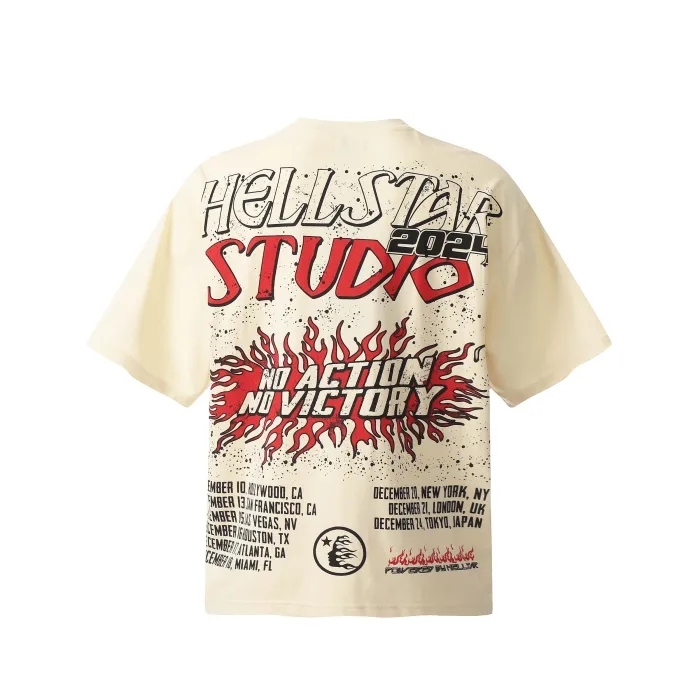 HS Full Print Flame Brain Storm Print Tee