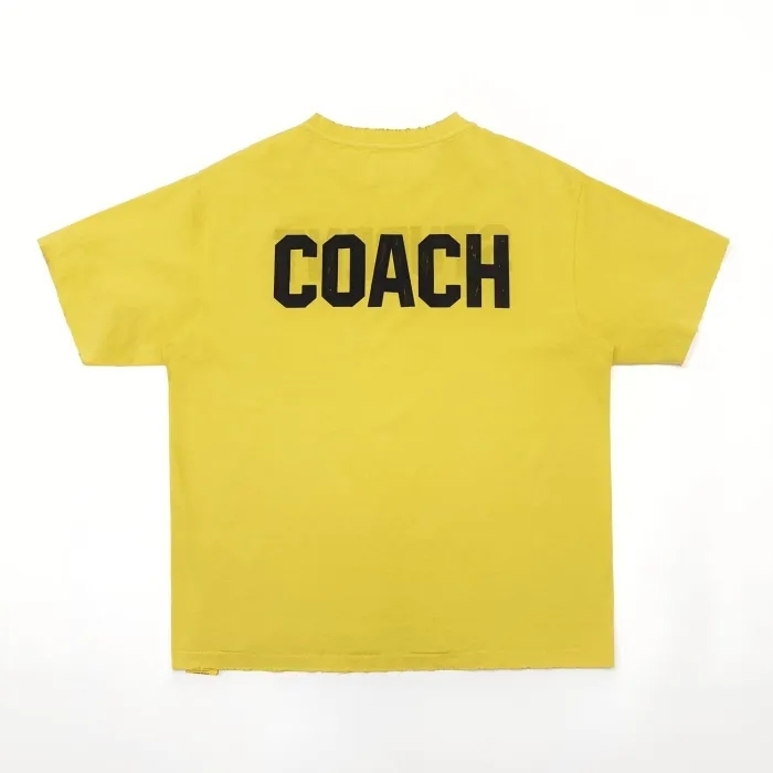 1:1 quality version Aged Reversible Wearable Coach Letter Print Tee 3 colors