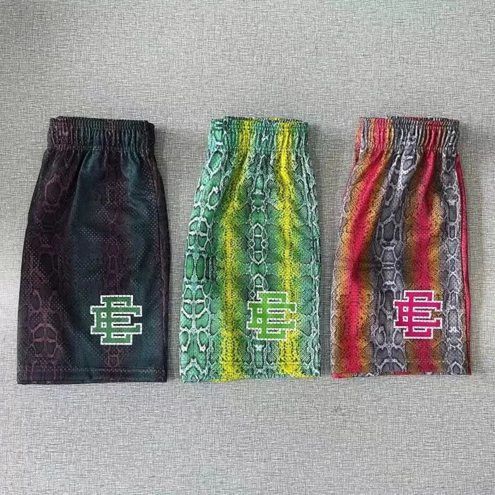 New Version 1:1 quality Eric Emanuel new style python-patterned shorts