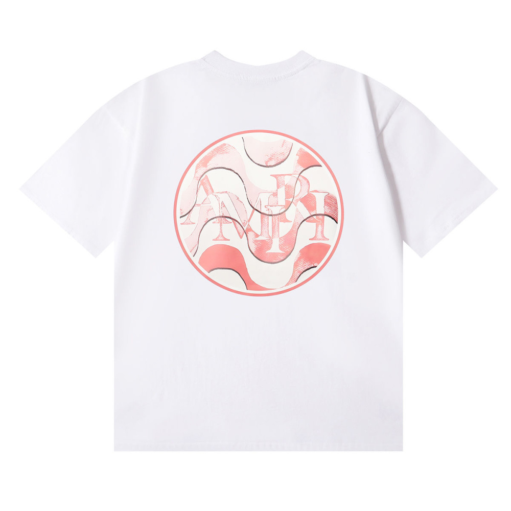 AM Wave Print Tee Black White