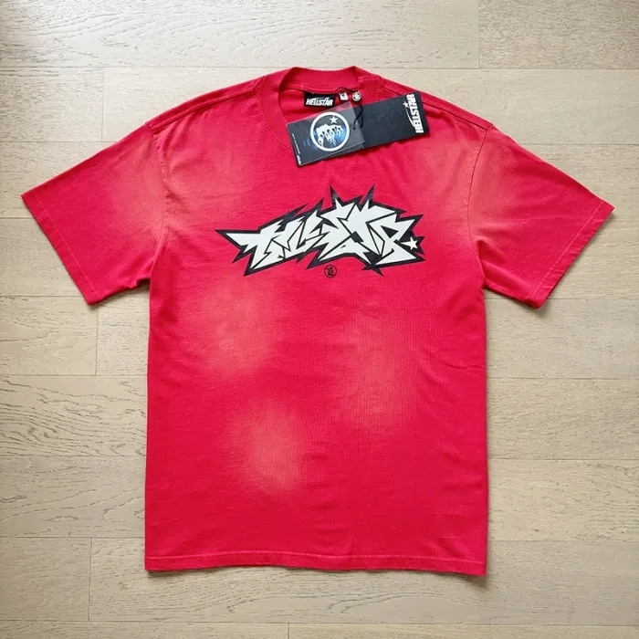 Hellstar Creative Alphabet Washed Version Tee Red