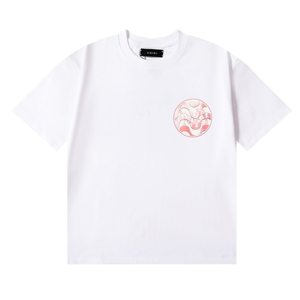 AM Wave Print Tee Black White