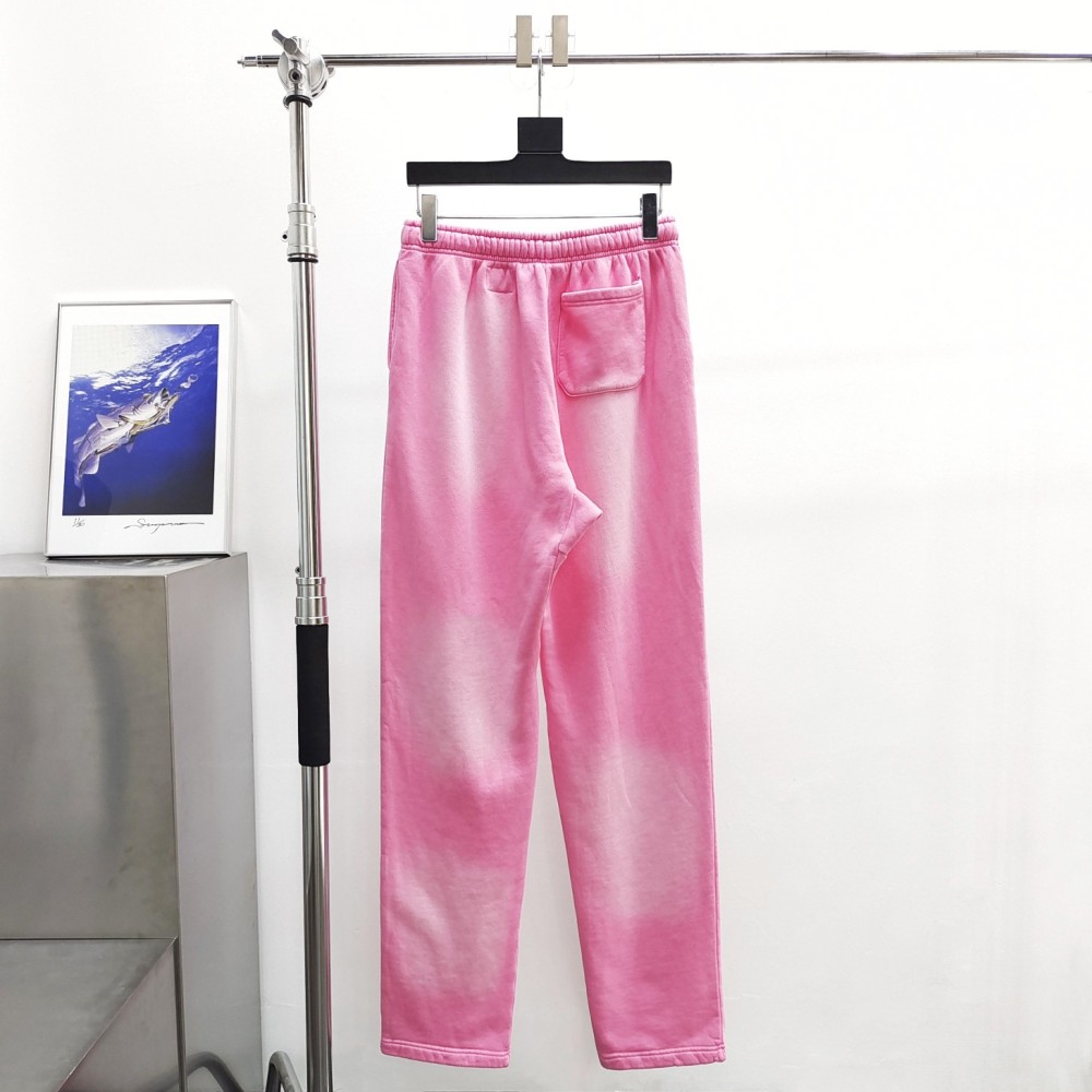 1:1 quality version HS Black Flame Pink Washed Version Straight Leg Pants