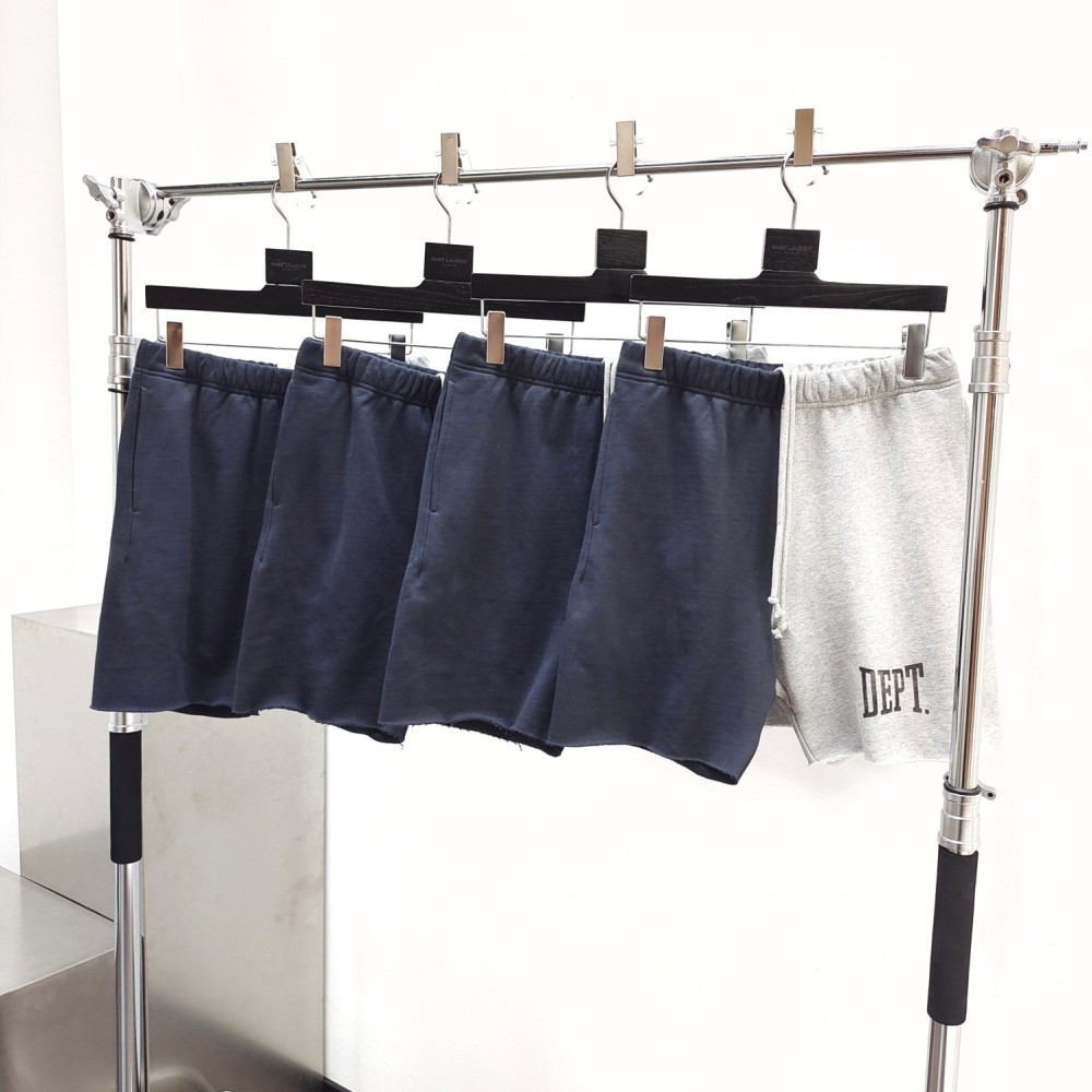 1:1 quality version Two-color patchwork monogrammed drawstring shorts