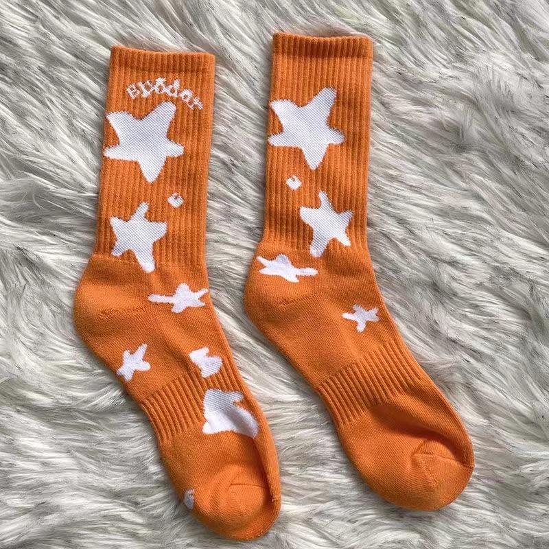 Spider Web Alphabet Mid-Calf Socks