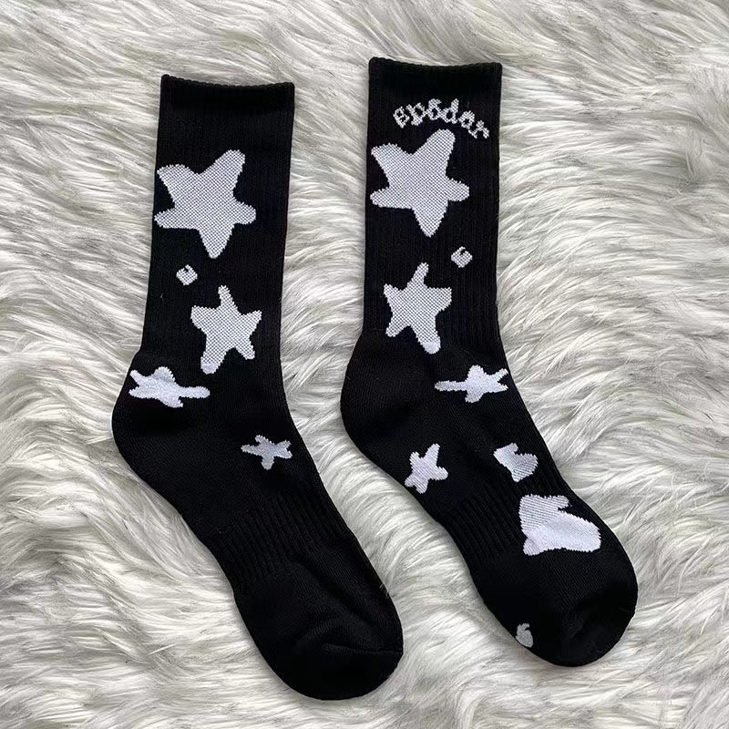 Spider Web Alphabet Mid-Calf Socks