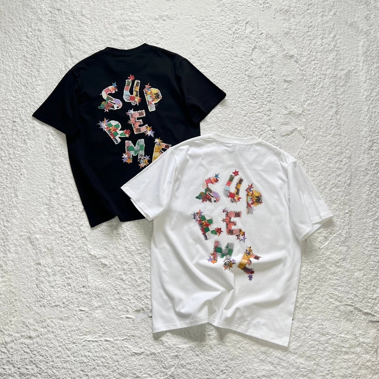 Sup Patchwork Tee Black White
