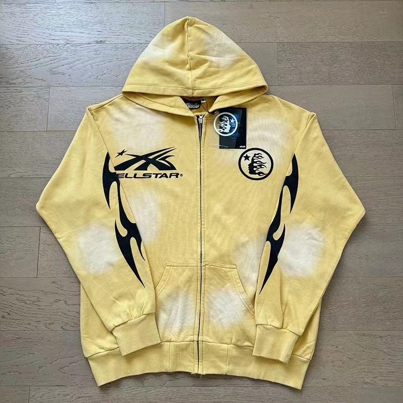 Hellstar Yellow Zip Hoodie And Pants