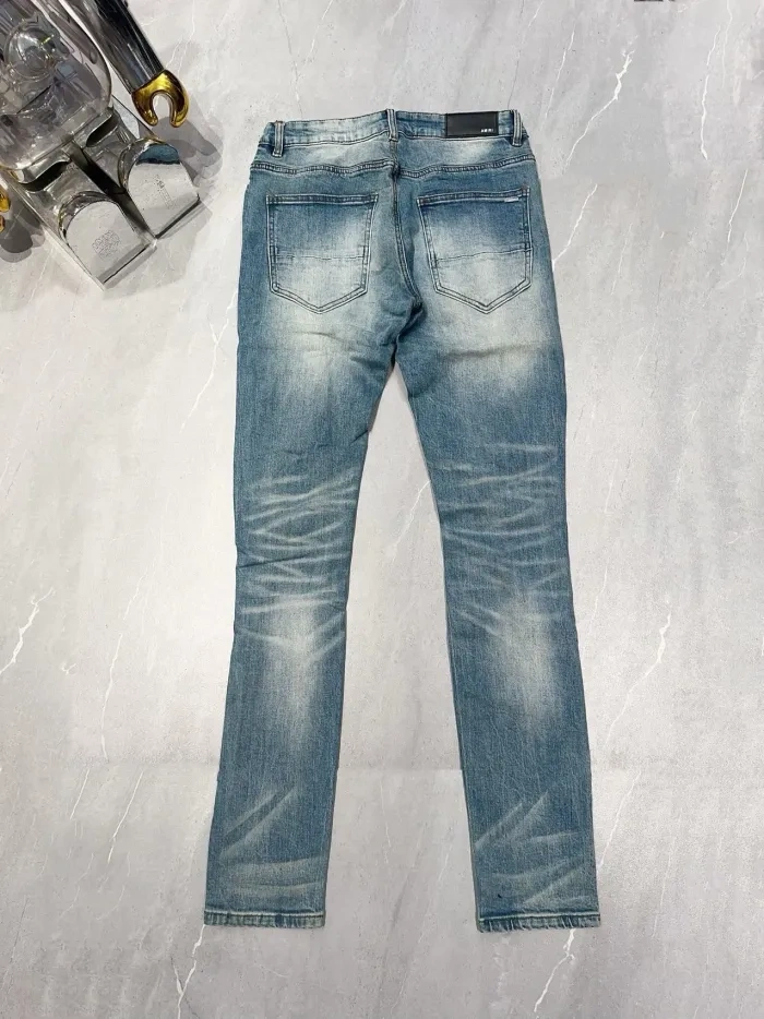 1:1 quality version Black Diamond Ripped Patch Jeans