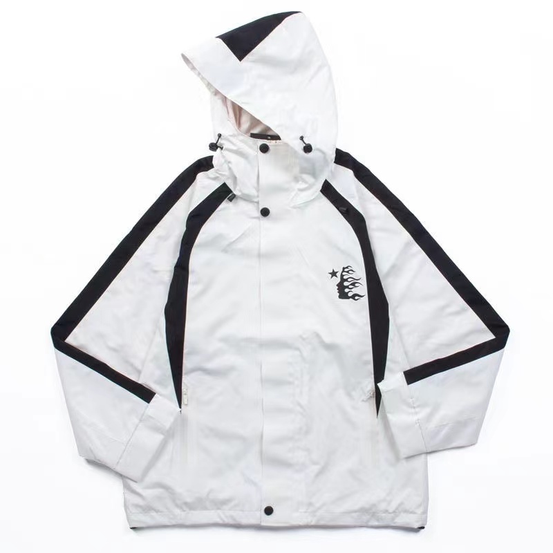 Hellstar Hooded Jacket Black And White