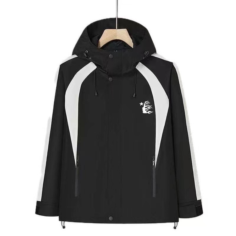 Hellstar Hooded Jacket Black And White