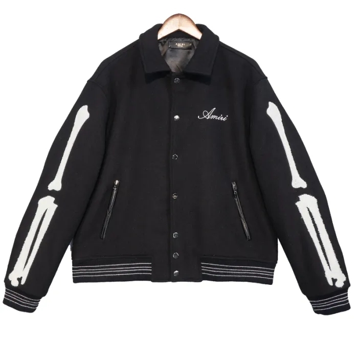 AM Skull and Bones Monogram Embroidered Tweed Jacket 2 colors