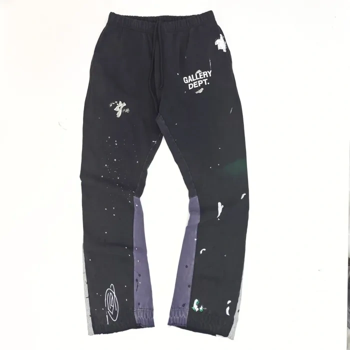 GD 1:1 quality version Graffiti ink splattered patchwork micro pants
