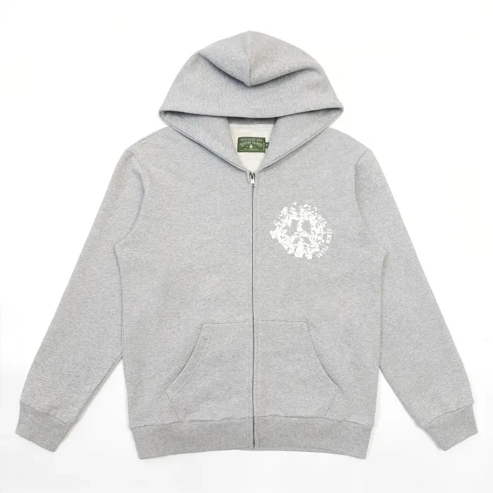 1:1 quality version Kapok Foam Letter Print Zipper Hoodie 2 colors