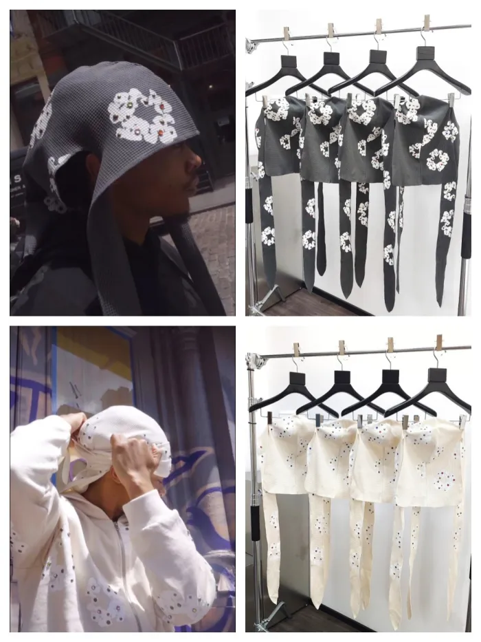 1:1 quality version Rhinestone Kapok Durag 2 colors