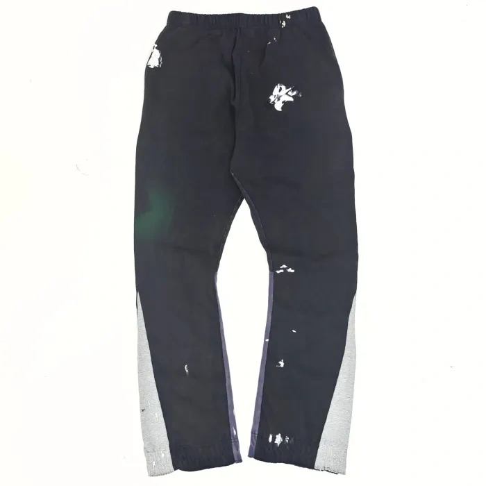 1:1 quality version Graffiti ink splattered patchwork micro pants