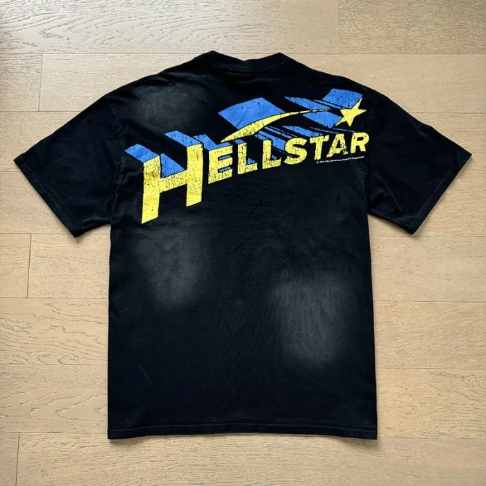 Hellstar Superman Printed Aged Washed Version Tee