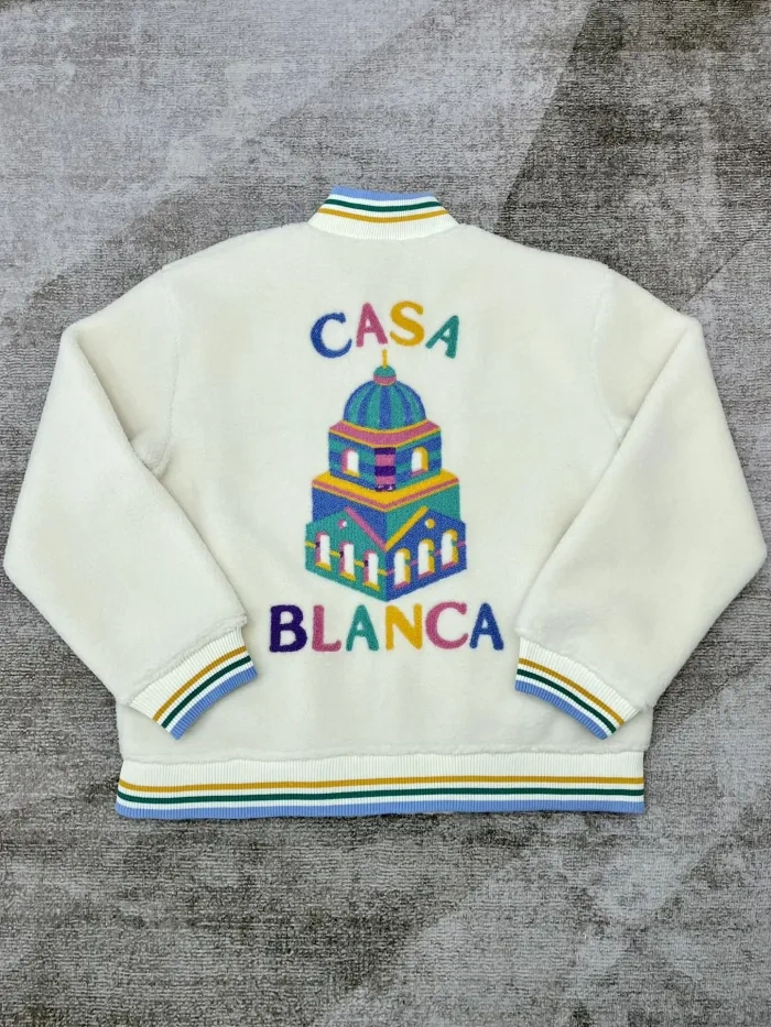 1:1 quality version Colorful Castle Monogram Embroidered Baseball Jacket 2 colors