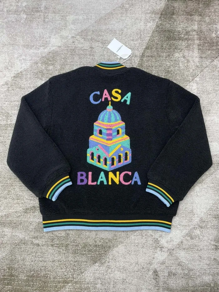1:1 quality version Colorful Castle Monogram Embroidered Baseball Jacket 2 colors