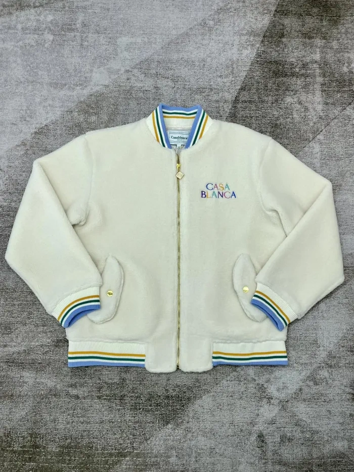 1:1 quality version Colorful Castle Monogram Embroidered Baseball Jacket 2 colors