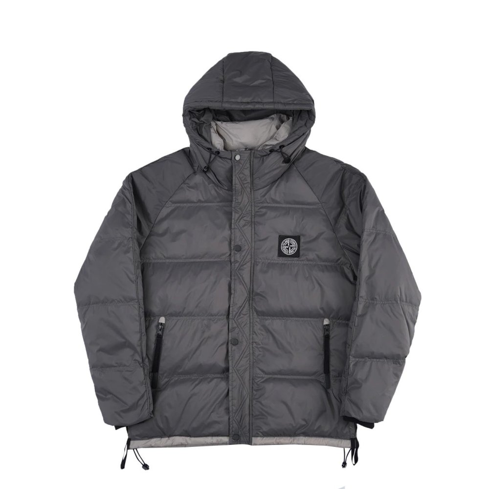 St0ne Island Small Logo Basic Style Down Jacket Black Grey