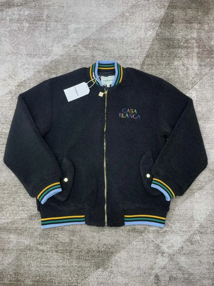 1:1 quality version Colorful Castle Monogram Embroidered Baseball Jacket 2 colors