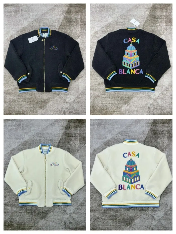 1:1 quality version Colorful Castle Monogram Embroidered Baseball Jacket 2 colors