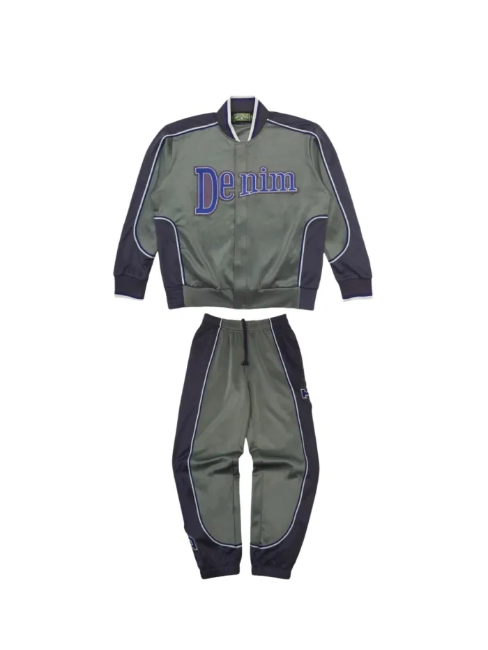 1:1 quality Denim Tears Large Letter Colorblocked Zip Jacket & Pants set