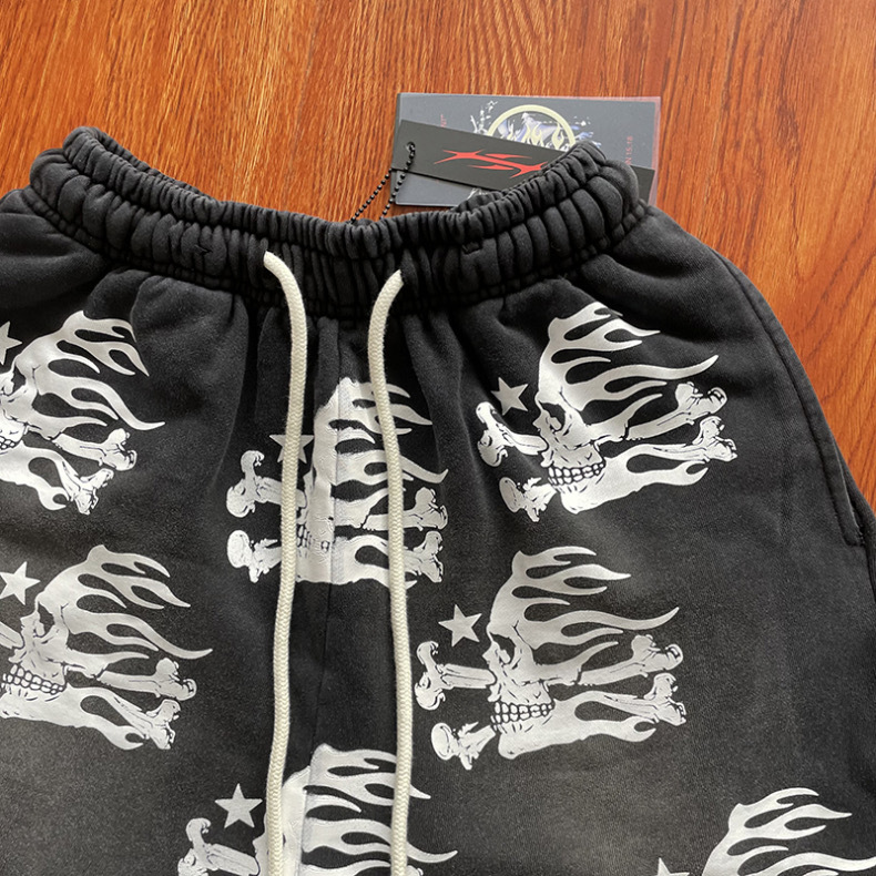1:1 Hellstar Skull Shorts Black