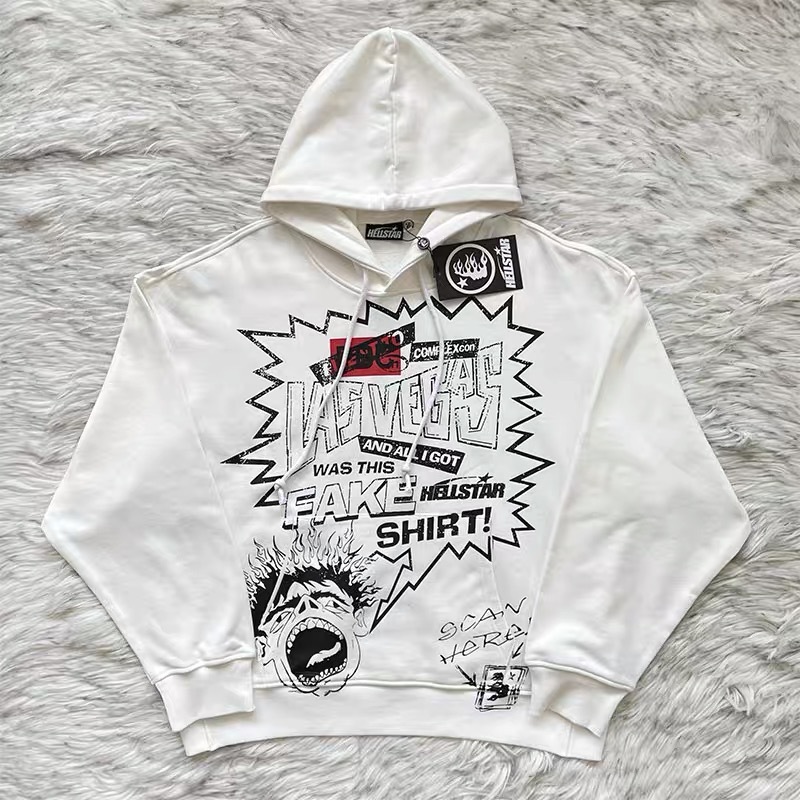 1:1 Hellstar Records Hoodie White